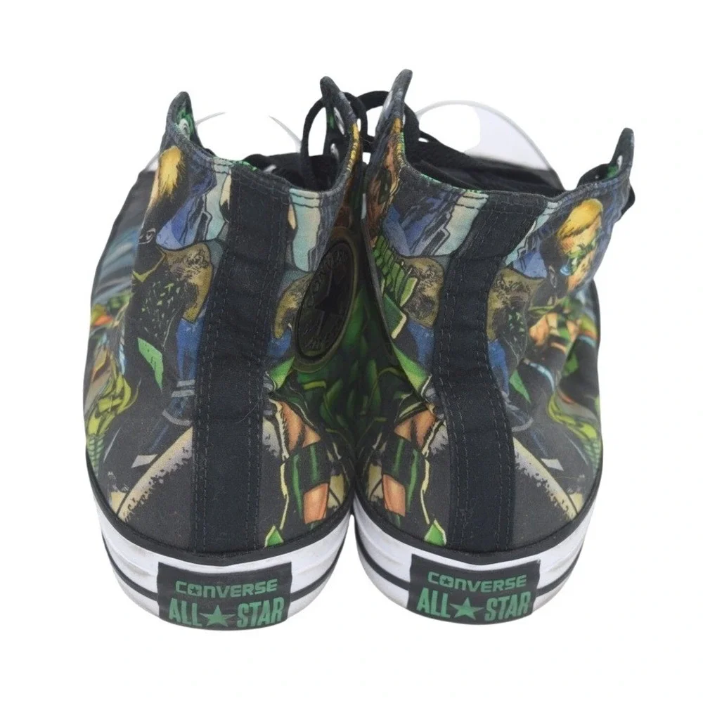 Converse Chuck Taylor‎ All Star Mens 9 Green Arrow DC Comics High Top NWOT - Picture 7 of 13